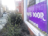 Purple Door set for production of High School Musical