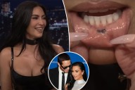 Kim Kardashian flashes hidden lip tattoo on ‘The Tonight Show with Jimmy Fallon’