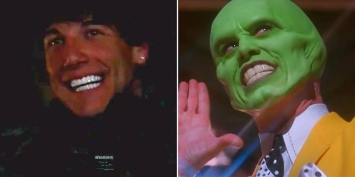 La insólita comparación de Alex Caniggia con el personaje de La Máscara por el brillo de sus dientes en la oscuridad