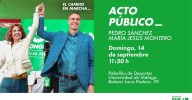 Sánchez y Montero inauguran este domingo en Málaga el curso político andaluz