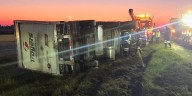 A semi crash has occurred at the U.S. 31 and U.S. 20 intersection