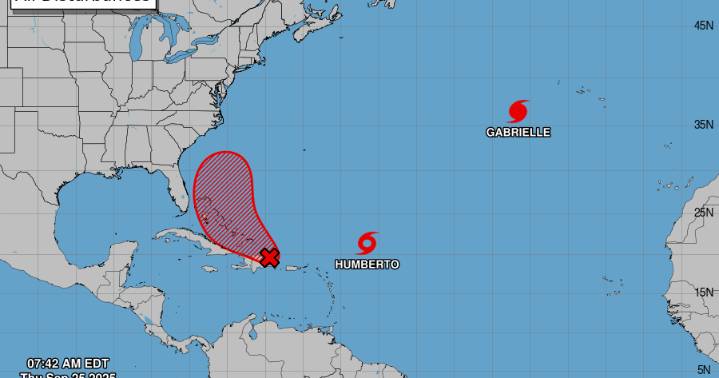Tropical Storm Humberto to become major hurricane as tropical wave develops nearby