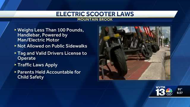 Mountain Brook authorities remind residents of electric scooter laws