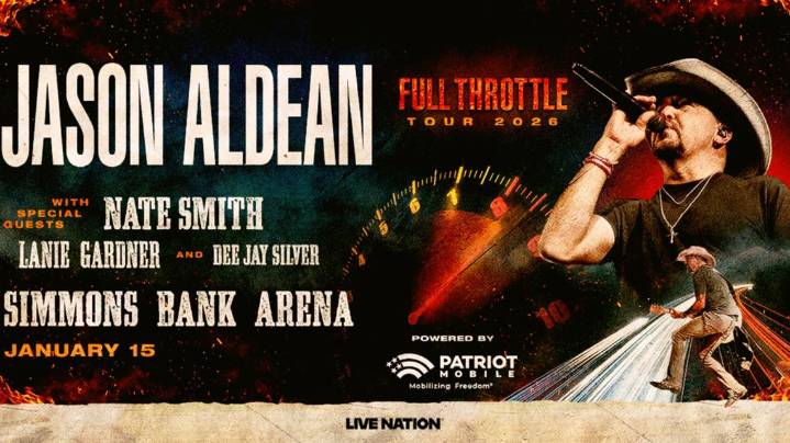 Jason Aldean brings 'Full Throttle World Tour' to Arkansas in 2026