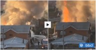 Gran incendio afecta a vivienda en Penco: Bomberos trabaja en la emergencia