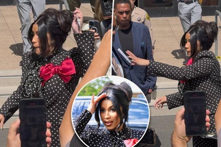 Cardi B throws marker after asked about pregnancy rumors