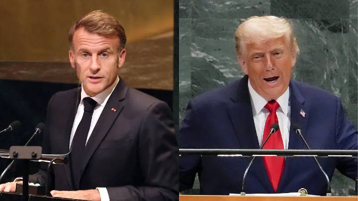 “¿Adivina qué?”, Macron llama a Trump al quedar atrapado por bloqueo en Nueva York