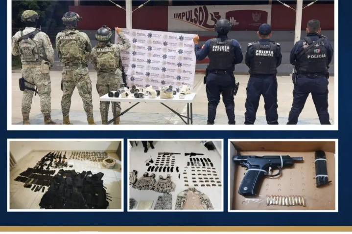 Mesa Estatal de Seguridad de BCS reporta detenidos, armas y drogas tras operativoS