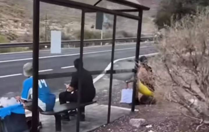 Como si estuvieran en el cine: presencian una persecución policial desde una parada de guaguas en Tenerife