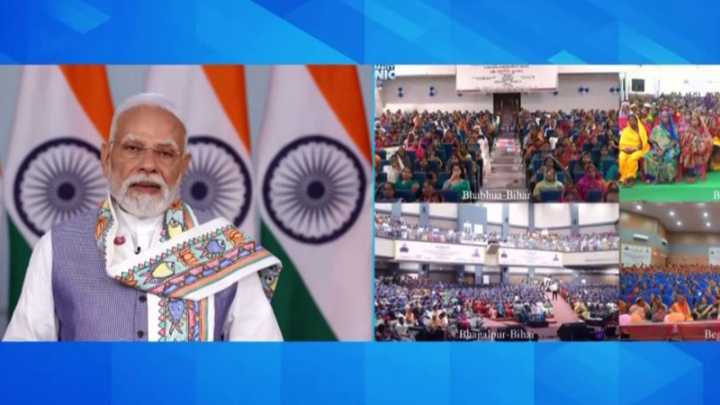 ‘Working for women’s seva, samriddi, swabhiman’: PM Modi at Mukhyamantri Mahila Rojgar Yojana launch