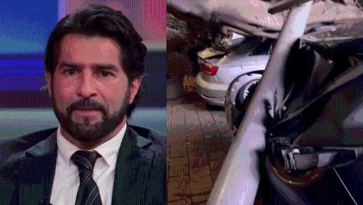 Arturo Carmona sufre incidente tras caerle un árbol a su coche en CDMX (VÍDEO)