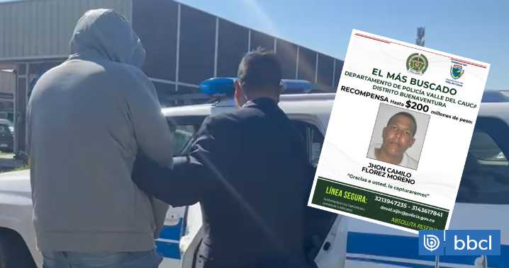 Capturan a peligroso delincuente internacional en Curicó: es uno de los más buscados en Colombia
