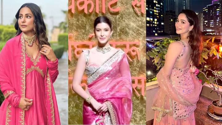 Navratri 2025 Durga Ashtami Day 9 Colour Pink: Shanaya Kapoor, Sara Tendulkar To Hina Khan, Celeb