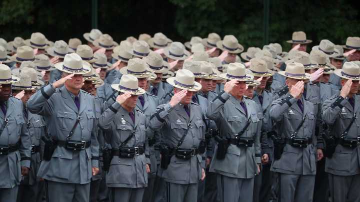 Gov. Hochul among mourners at funeral for state police Sgt. Nigel Barnett