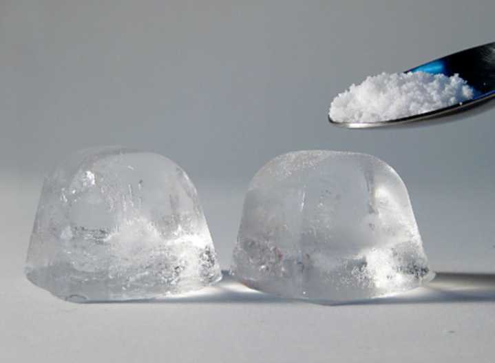 La sal eleva el poder del hielo