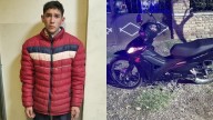 Iba en una moto robada, intentó huir de la policía y terminó chocando contra un portón