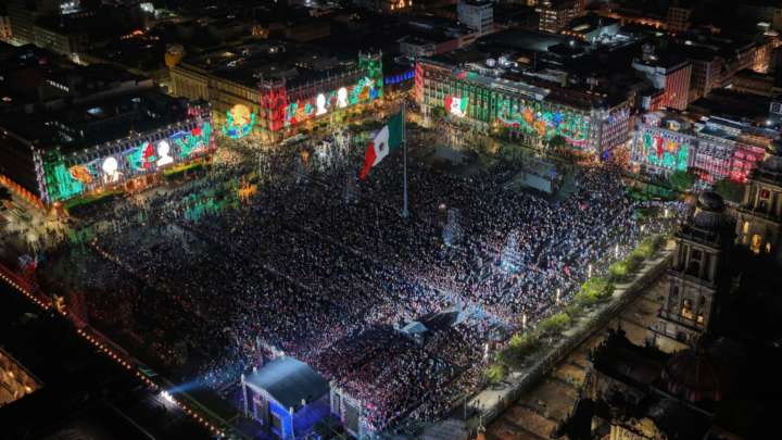 Reportan Saldo Blanco tras Grito de Independencia en el Zócalo de CDMX; Acuden 280 Mil Personas