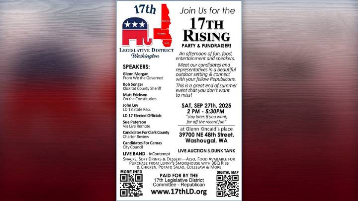 ‘17th District Rising’ event set for Sept. 27