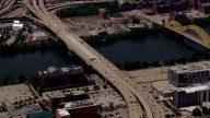 I-579 crossover for northbound traffic in Pittsburgh