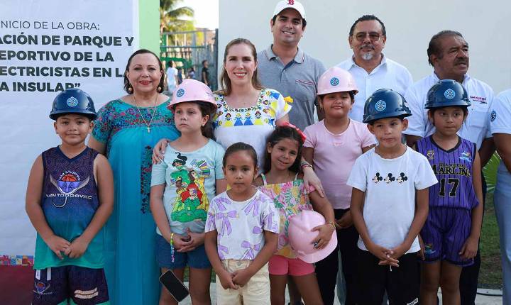 Atenea Gómez Ricalde inicia la construcción de nuevo parque y domo deportivo en Isla Mujeres