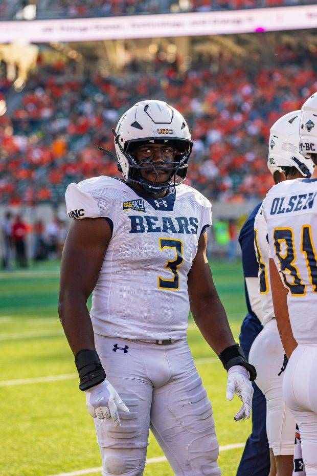 With help from father, UNC football’s Ezra Ekuban ‘worked his butt off’ to play for Bears