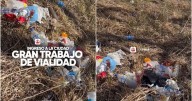 Gran trabajo de Vialidad: levantan decenas de bolsas de basura entre el ex peaje Aunor y Güemes