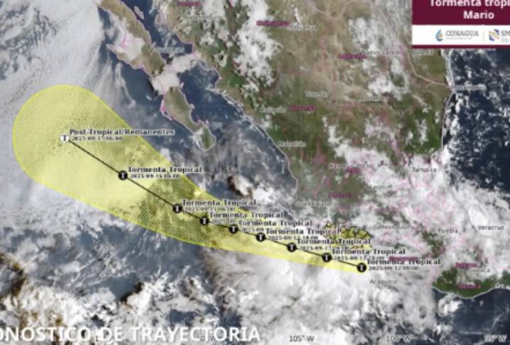¡Amenaza de lluvias intensas!; Tormenta tropical “Mario” nace frente a las costas del Pacífico