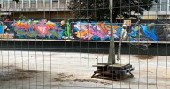 Angry locals say 'demolish the lot' as Civic Square pond left dry