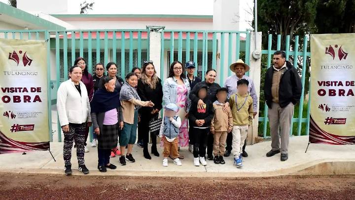 Lorena García entrega obra pública en Huajomulco y anunció nuevas obras de electrificación