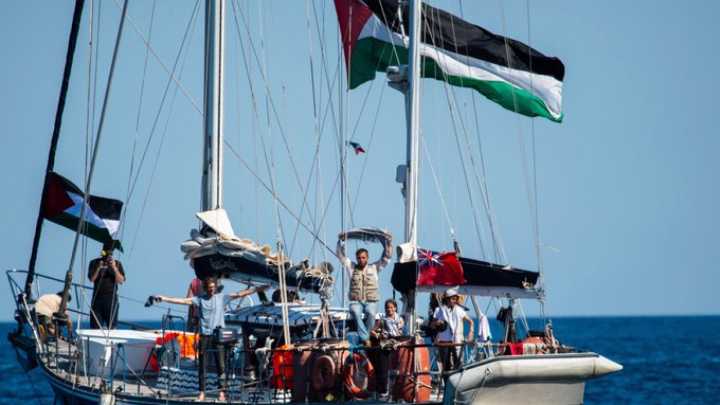 La Global Sumud Flotilla, fondeada en Maó este miércoles por reparaciones antes de retomar la ruta a Gaza