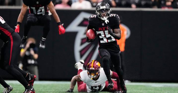Falcons’ playtime percentage chart vs. Commanders