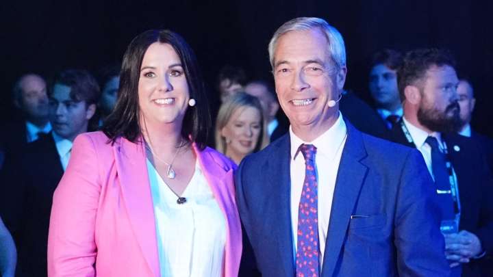 Lucy Connolly blasts ‘broken’ prison system that failed her as she joins Nigel Farage on stage