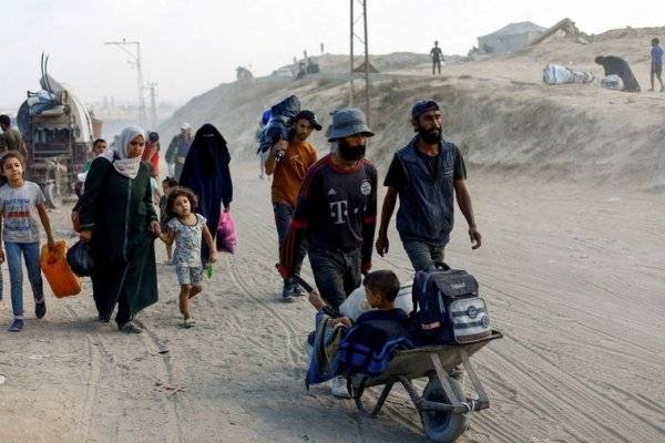 El éxodo a ninguna parte de los palestinos en Ciudad de Gaza