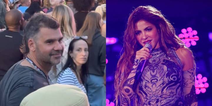 Antonio de la Rúa apareció en el recital de Shakira en Nueva York y volvió a ser el centro de todas las miradas