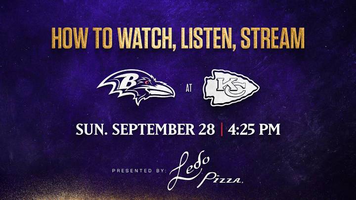 How to Watch, Listen, Live Stream Ravens vs. Chiefs, Week 4