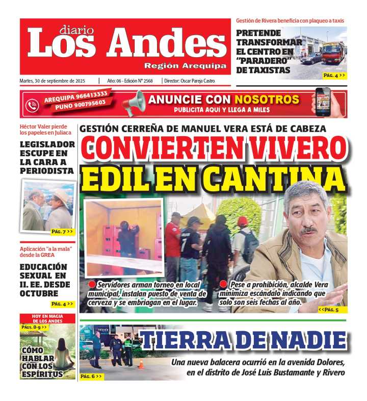 Arequipa: Diario Los Andes 30/09/2025