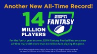 All-Time Record Four Years in a Row: 14 Million Fans Playing ESPN Fantasy Football in 2025