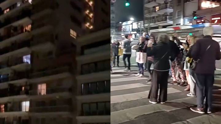 Cacerolazos en CABA durante la cadena nacional de Javier Milei