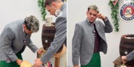 Luis Díaz se puso la ‘10’ y destapó un barril de cerveza en el Oktoberfest en Alemania: el momento quedó en video