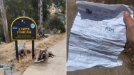 California Pit Bull Left Tied To A Park Sign Breaks Hearts With The Note His Family Left Behind