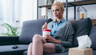 After Long Day Of Work, Feminist Relaxes On Couch To Eat Ice Cream And Fantasize About Being Stay