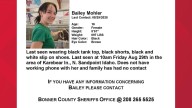 ISP, Bonner County Sheriff's Office searching for endangered, missing Sandpoint teen