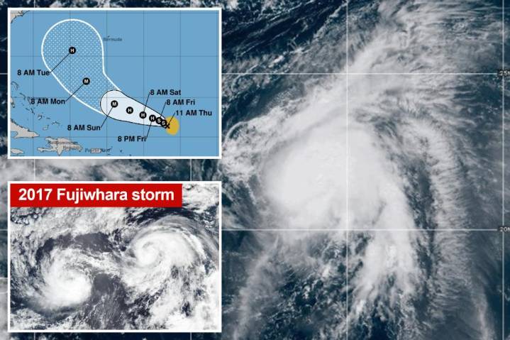 Tropical cyclones could collide, triggering rare Fujiwhara Effect