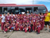 Atletismo y lucha olímpica por las medallas en los Juegos Escolares