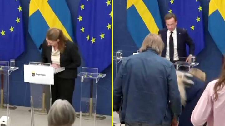 Ministra de Salud se desmaya justo durante su presentación en el cargo en Suecia