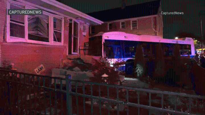 CTA bus crashes into Jefferson Park home