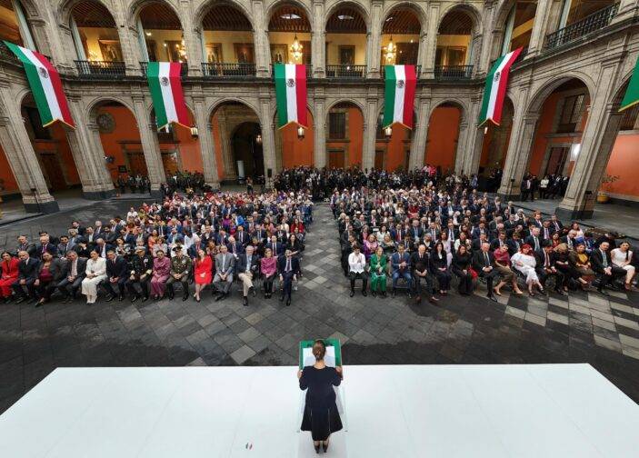 “Vamos bien y vamos a ir mejor”, destaca Sheinbaum en primer informe