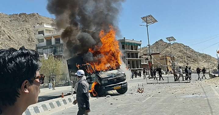 4 killed and dozens injured in remote Ladakh as protesters clash with India police
