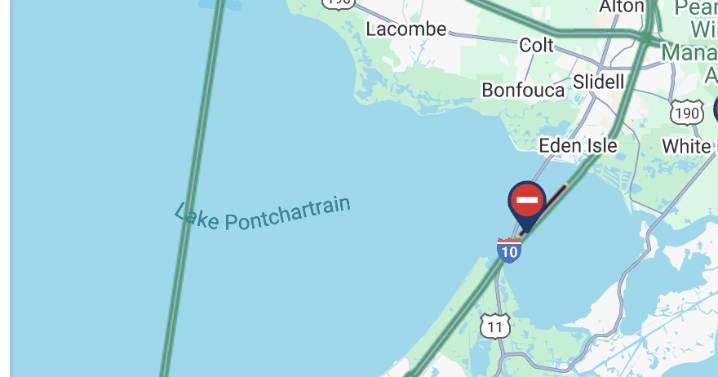 Vehicle fire blocks all lanes of Interstate 10 west near Twin Span in New Orleans, DOTD says