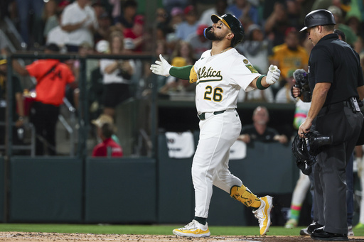 Kurtz conecta grand slam más largo de MLB esta temporada y Atléticos vencen 11